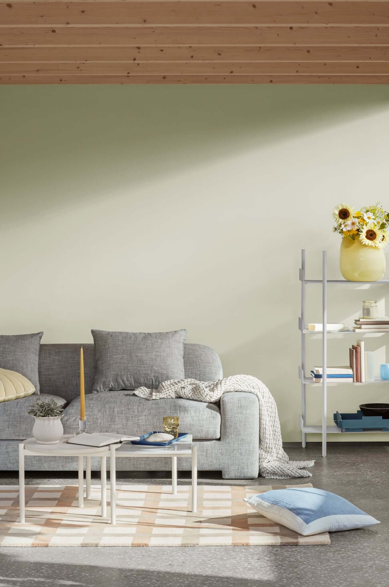 Luxury Bay Sofa 3-seater in Green Melange, Scandinavian style, premium designer furniture for modern home decor.