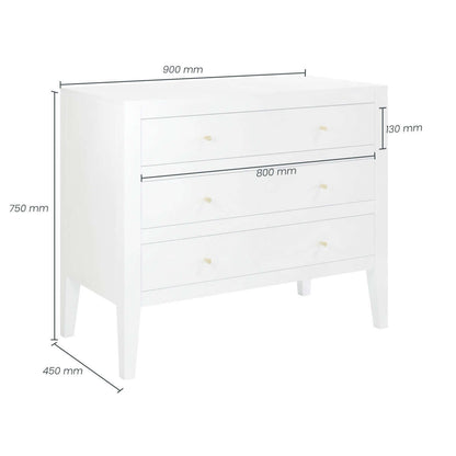 Alton Chest of Drawers | White