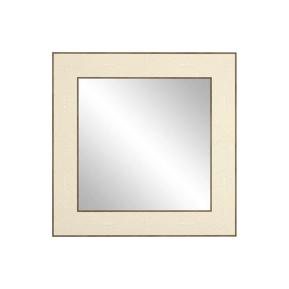 Hampton Mirror | Small Square | Ivory Shagreen