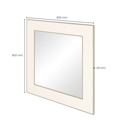 Hampton Mirror | Small Square | Ivory Shagreen