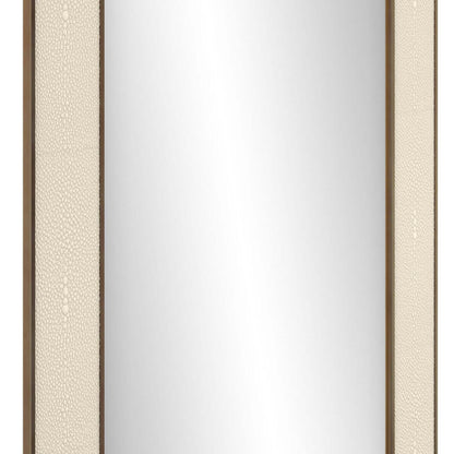 Hampton Mirror | Small Rectangular | Ivory Shagreen