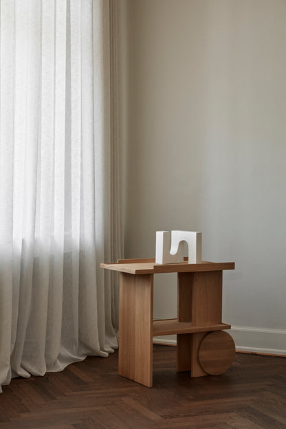 Alt Tag: Axis Side Table by Luxury Furniture Vendor - Modern geometric design with lacquered oak, perfect for curated home decor.
