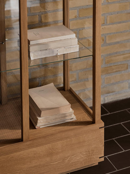 Japanese Cabinet L – Luxury Designer Furniture, Modern Oak Display with Glass, Premium Home Decor, Curated Furnishings Collection.