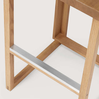 Outline Bar Chair High, luxury modern furniture with FSC-certified oak, showcasing minimalist design and sustainable craftsmanship.