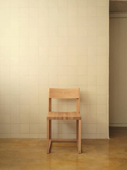 Outline Chair in FSC-certified oak, minimalist design for modern, Scandinavian, and industrial interiors. Luxury furniture by premium vendor.