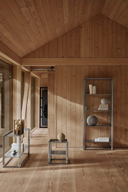 Luxury modern furniture in wooden interior showcasing sleek minimalist design and premium home furnishings.