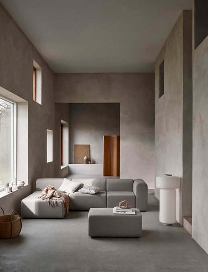 Lagoon Chaise Longue by Broste Copenhagen: Luxury modular sofa in Latte, elegant and modern for high-end homes. Premium Scandinavian design.