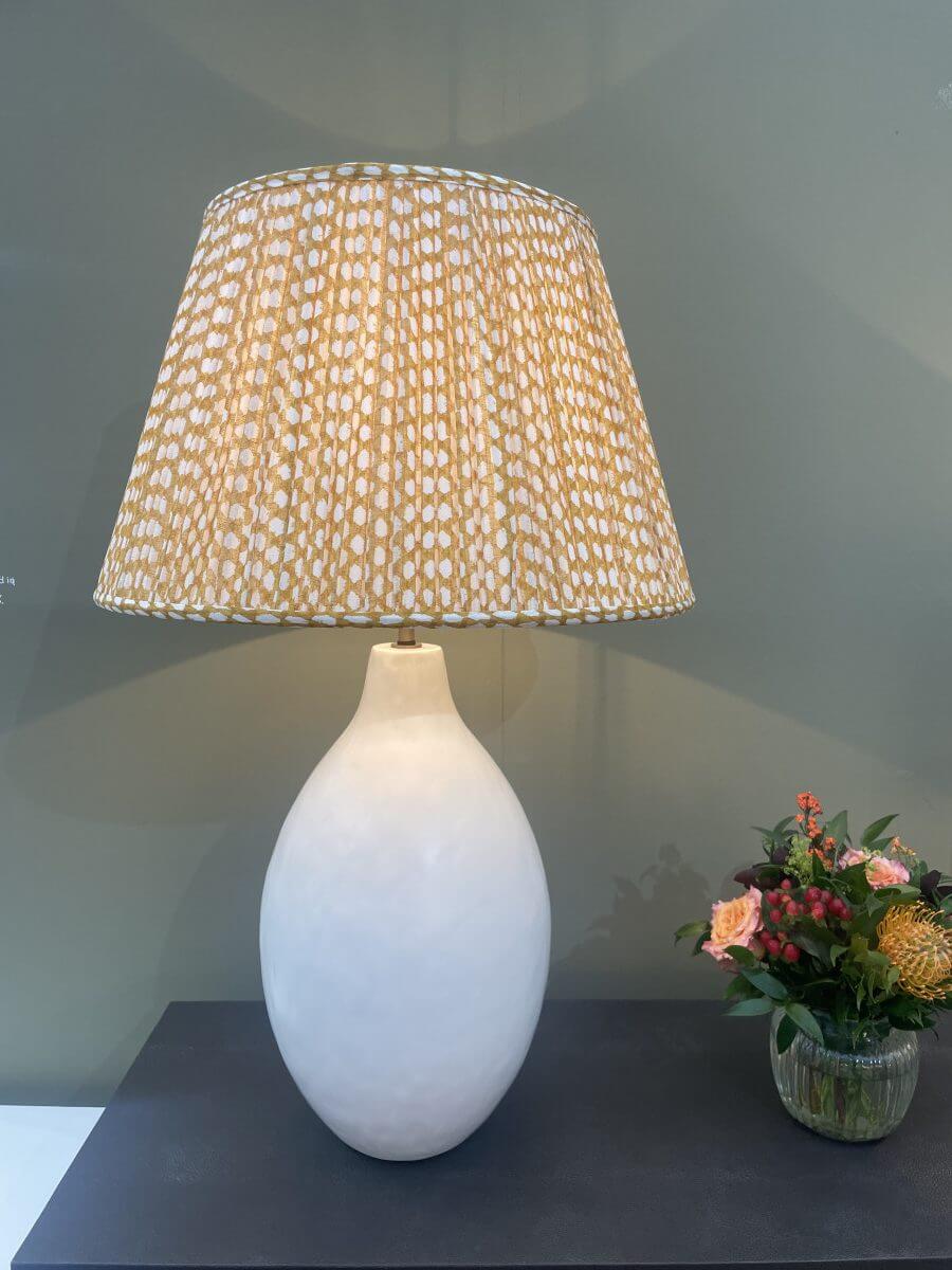 Lamp - Large Round Gesso
