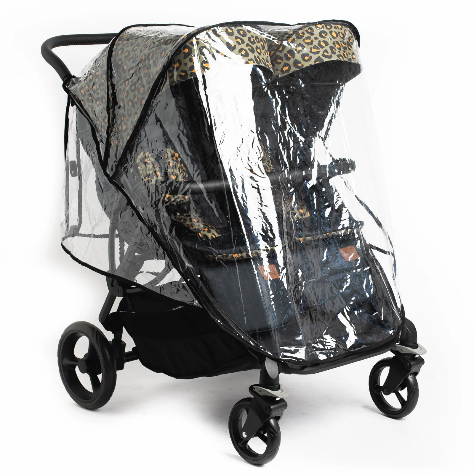 Luxury Roma Gemini 2 Base stroller with rain cover, premium modern design for stylish baby travel.