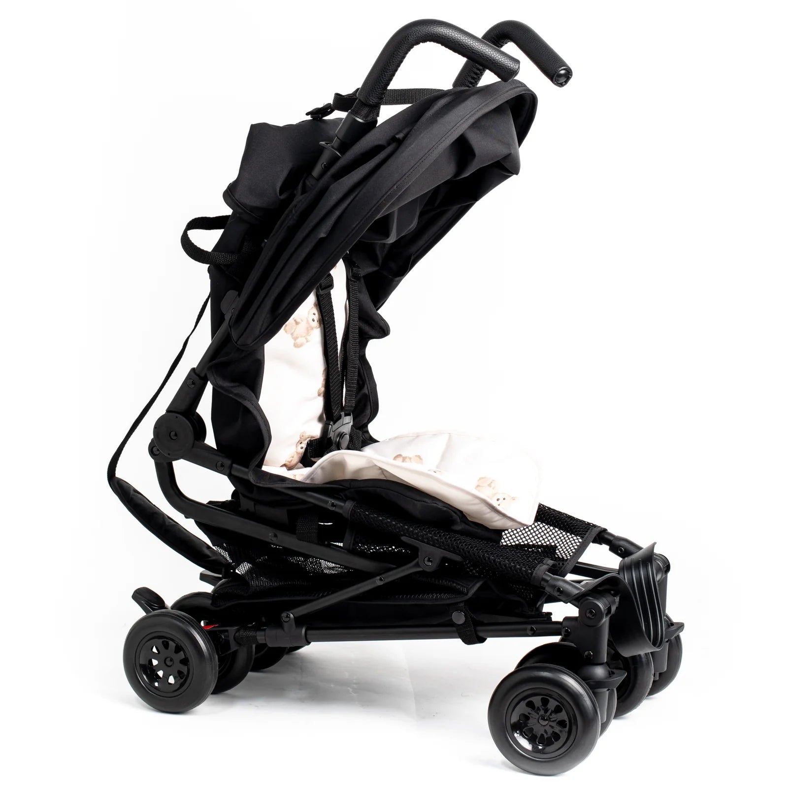 Roma Rizzo 2 - Teddy Cream Stroller, elegant luxury designer pushchair, lightweight and compact, perfect for modern furniture lovers.