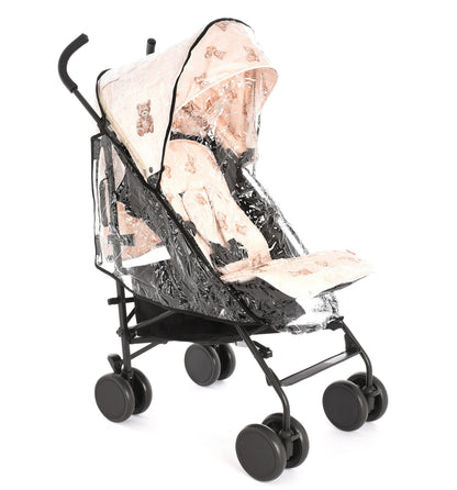 Alt Tag: Roma Star Teddy Cream Stroller with umbrella-fold design, ideal for luxury and modern home decor. Lightweight and compact for travel.