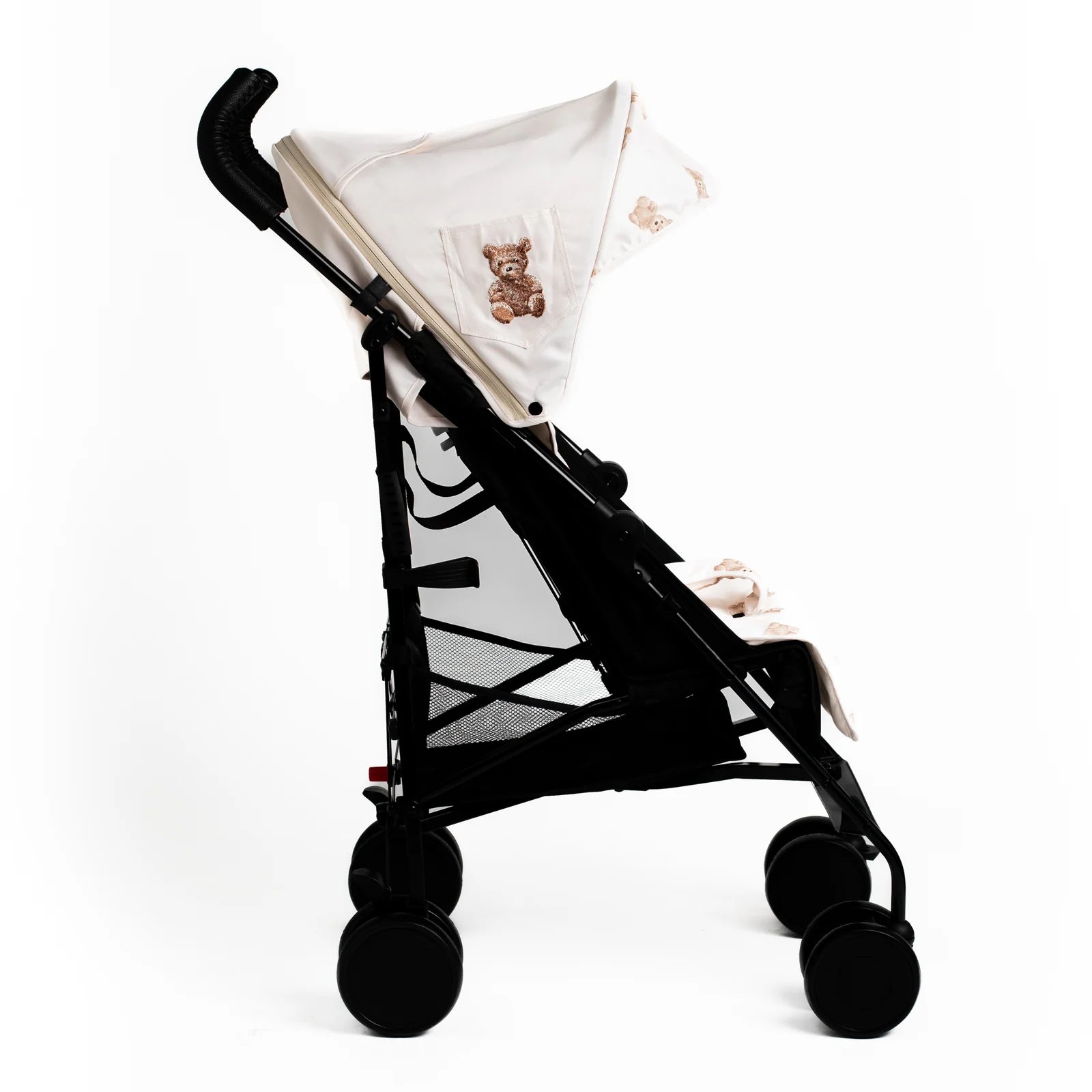 Roma Star Teddy Cream Stroller - Luxury and designer furniture, premium modern buggy with teddy fabric, ideal for newborns, travel.