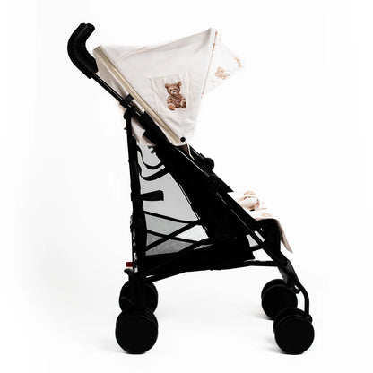Roma Star Teddy Cream Stroller - Luxury and designer furniture, premium modern buggy with teddy fabric, ideal for newborns, travel.