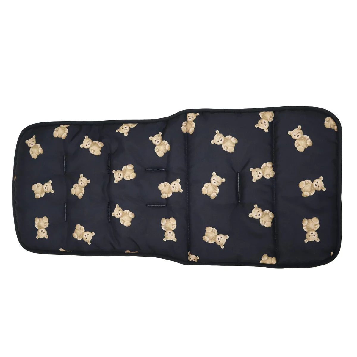 Roma Star - Teddy Black Stroller seat cover with charming teddy design, ideal for luxury and designer furniture aesthetics.