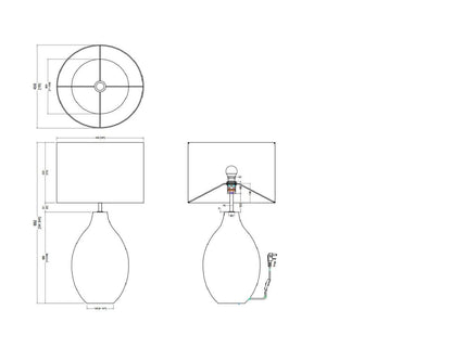 Lamp - Large Round Gesso