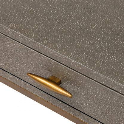 Hampton Bedside | Grey Shagreen