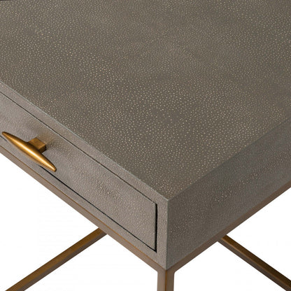 Hampton Bedside | Grey Shagreen