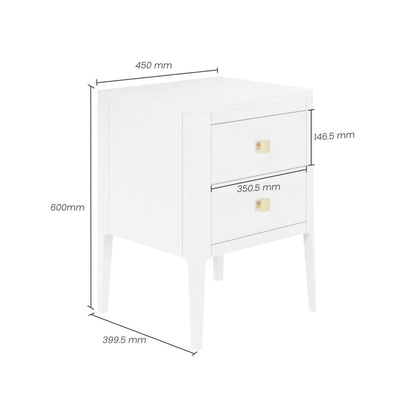 Abberley Bedside | White | 2 Drawers