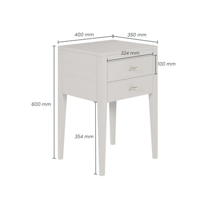 Radford Bedside | Grey | 2 Drawers