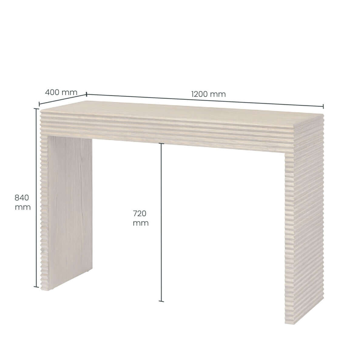 Wickham Ribbed Oak Console