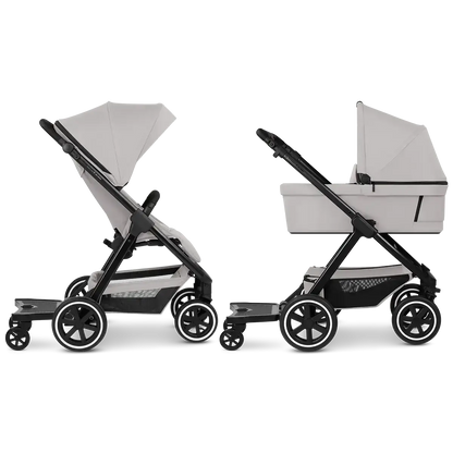 ABC Design Kiddie Ride On 2 Board in black attached to strollers, featuring luxury and modern furniture design for premium home decor.