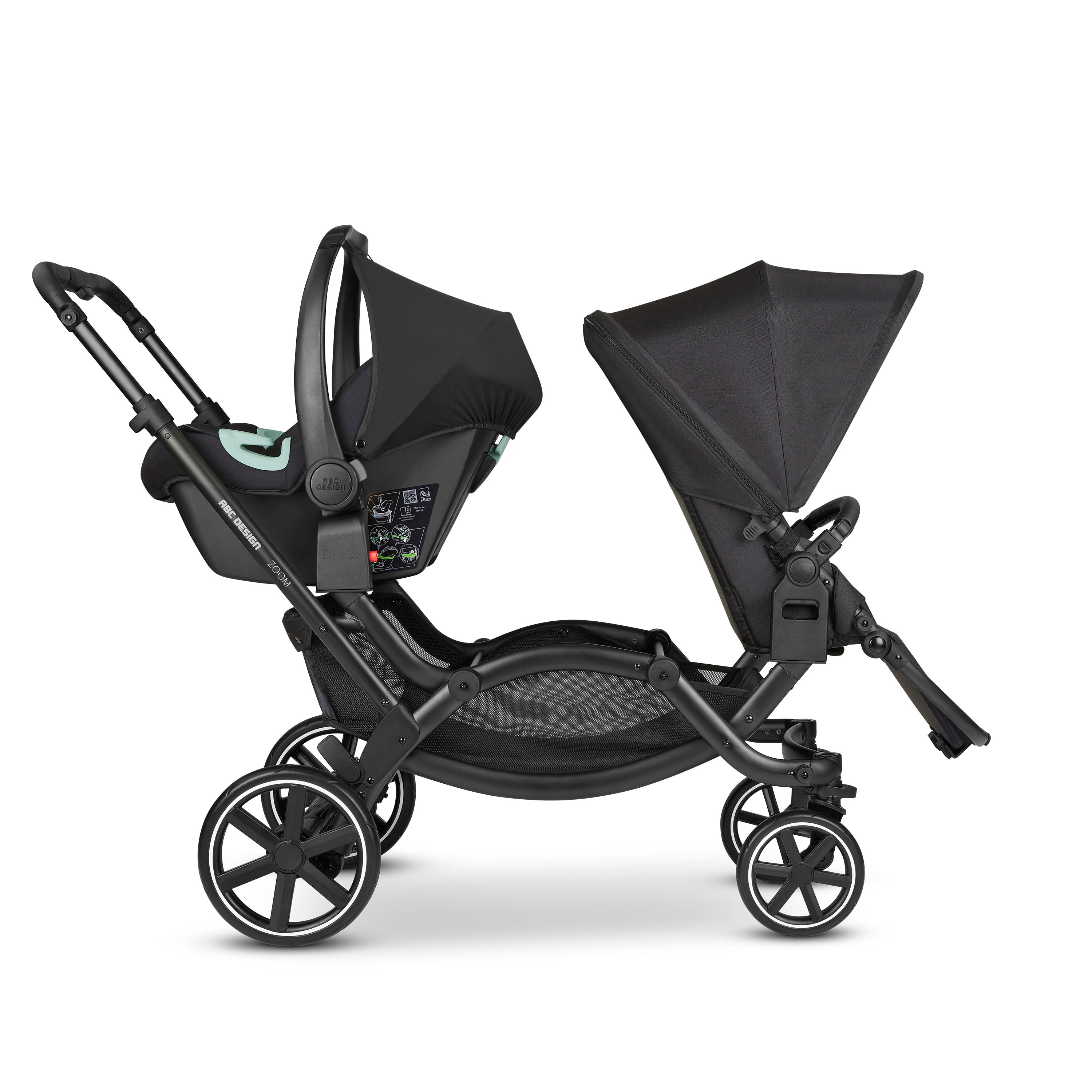 ABC Design Zoom Double Pushchair – Luxury and Designer Furniture, Premium Modern Design for Two, Smooth Ride for Home Explorers.