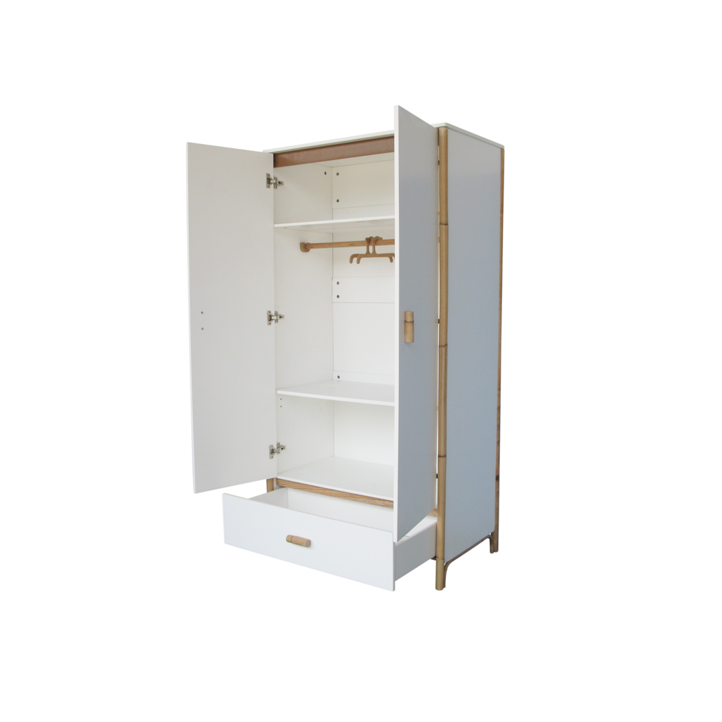 Oceane Wardrobe Rattan Cannes - Neige image 2